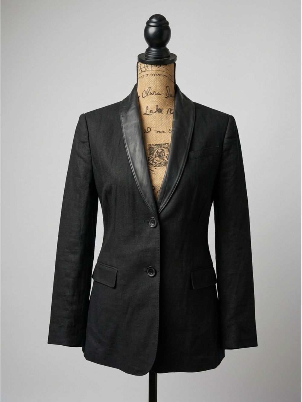 Burberry Brit Women's Charcoal Gray Two-Button Blazer Jacket Size US 6